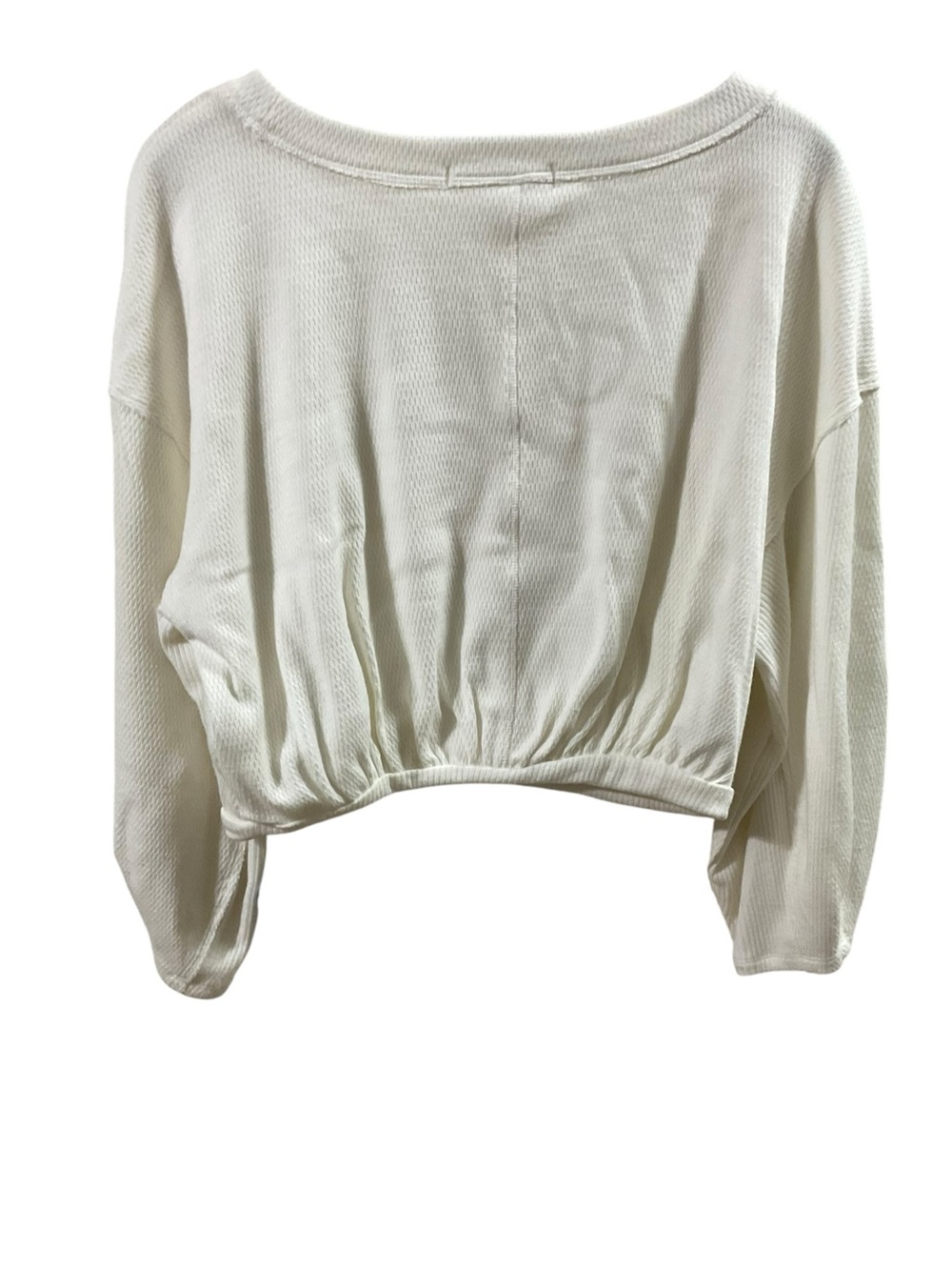 We The Free Sweater White Cropped Size XS Cotton Crewneck boho,Y2K slouchy - Picture 11 of 14